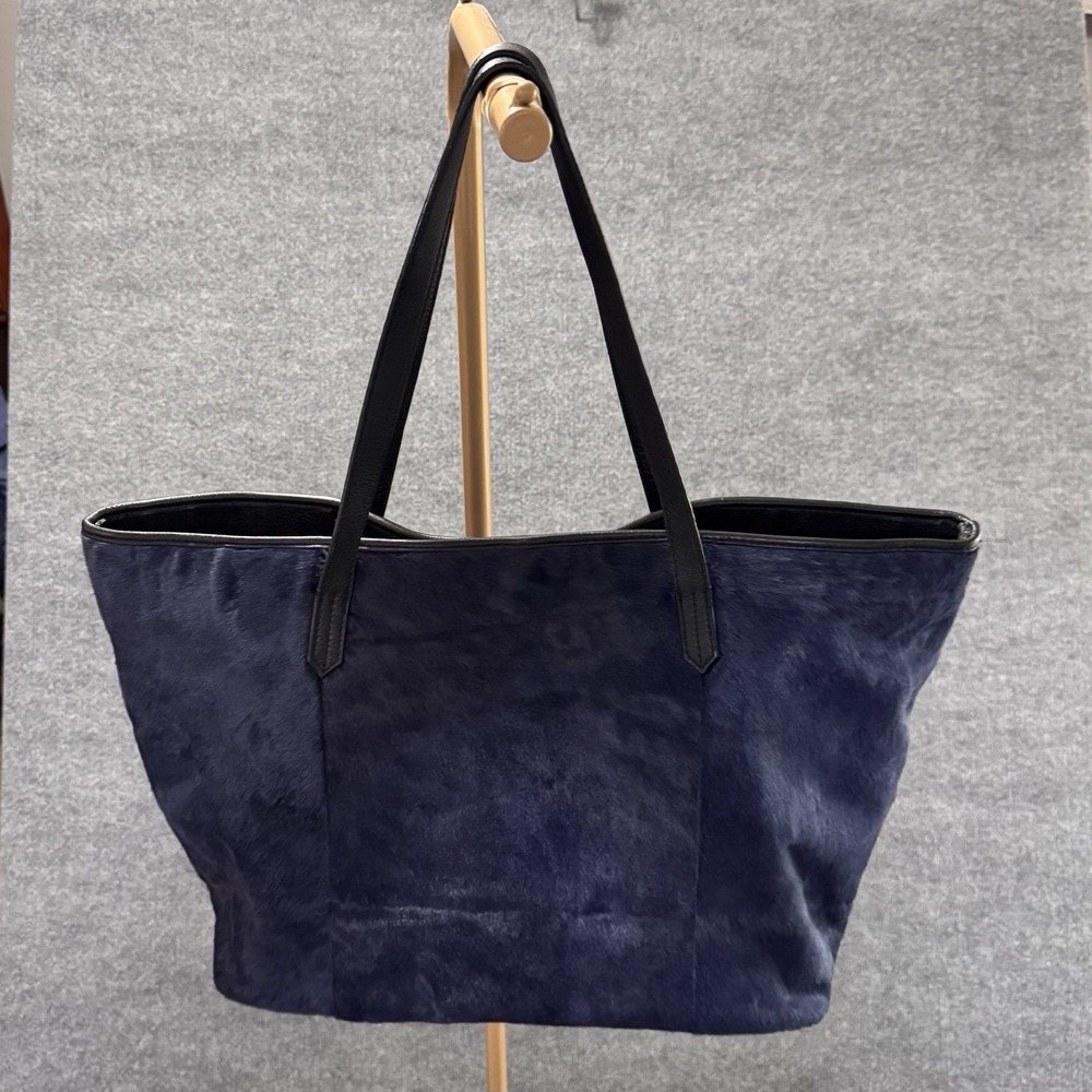 Christopher Kon Blue Pony Hair‎ Leather Tote